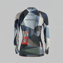 Load image into Gallery viewer, All-Over Print Raglan Women's Cycling Jersey With Long-Sleeve
