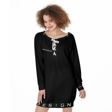 Load image into Gallery viewer, All-Over Print Women's Lace-Up Sweatshirt