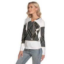 Load image into Gallery viewer, All-Over Print Women's V-Neck Long Sleeves T-Shirt