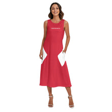 Load image into Gallery viewer, All-Over Print Women's Sleeveless Dress With Diagonal Pocket