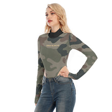 Load image into Gallery viewer, All-Over Print Women's Turtleneck Long Sleeve Jumpsuits