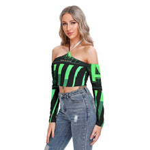 Load image into Gallery viewer, All-Over Print Women's Halter Lace-up Top