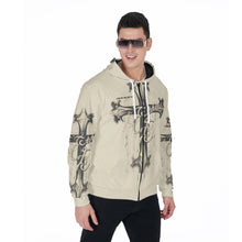 Load image into Gallery viewer, All-Over Print Zip Up Hoodie With Pocket