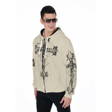 Load image into Gallery viewer, All-Over Print Zip Up Hoodie With Pocket