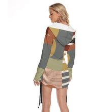 Load image into Gallery viewer, All-Over Print Women's One-shoulder Dress With Waist Shirring