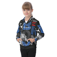 Load image into Gallery viewer, All-Over Print Kid's Zip-up Hoodie With Patch Pocket