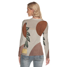 Load image into Gallery viewer, All-Over Print Women's V-Neck Long Sleeves T-Shirt