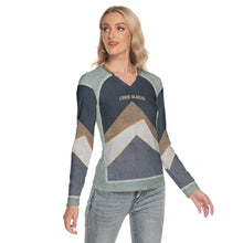 Load image into Gallery viewer, All-Over Print Women's V-Neck Long Sleeves T-Shirt