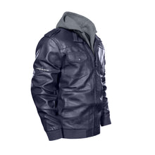 Load image into Gallery viewer, Men's Zip Leather Jacket |DTF