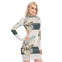 Load image into Gallery viewer, All-Over Print Women's Waist Hollow Hip Dress