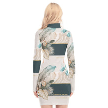 Load image into Gallery viewer, All-Over Print Women's Waist Hollow Hip Dress