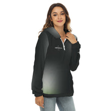 Load image into Gallery viewer, All-Over Print Women's Borg Fleece Hoodie With Half Zip