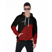 Load image into Gallery viewer, All-Over Print Zip Up Hoodie With Pocket