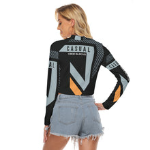 Load image into Gallery viewer, All-Over Print Women's Hollow Chest Keyhole Tight Crop Top