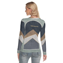 Load image into Gallery viewer, All-Over Print Women's V-Neck Long Sleeves T-Shirt