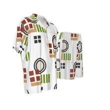 Load image into Gallery viewer, All-Over Print Men's Imitation Silk Shirt Suit