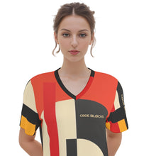 Load image into Gallery viewer, All-Over Print Women's V Neck Dress|180GMS Cotton