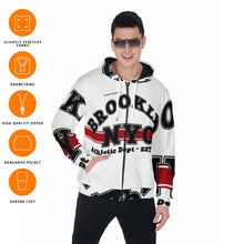 Load image into Gallery viewer, All-Over Print Zip Up Hoodie With Pocket