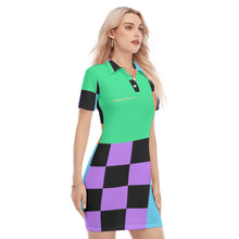 Load image into Gallery viewer, All-Over Print Women's Polo Collar Dress