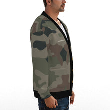 Load image into Gallery viewer, All-Over Print Unisex V-neck Knitted Fleece Cardigan With Button Closure