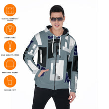 Load image into Gallery viewer, All-Over Print Zip Up Hoodie With Pocket