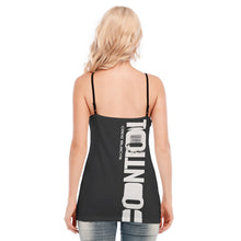 Load image into Gallery viewer, All-Over Print Women's V-neck Eyelet Lace-up Cami Dress