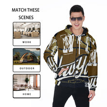 Load image into Gallery viewer, All-Over Print Zip Up Hoodie With Pocket
