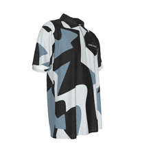 Load image into Gallery viewer, All-Over Print Men's Lapel Zip Short Sleeve POLO
