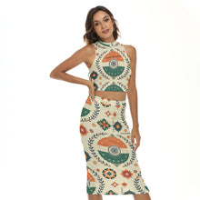Load image into Gallery viewer, All-Over Print Women's Tank Top & Split High Skirt Set