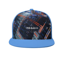 Load image into Gallery viewer, All-Over Print Black Buckle Flat-Brim Baseball Cap With Box