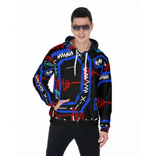 Load image into Gallery viewer, All-Over Print Zip Up Hoodie With Pocket