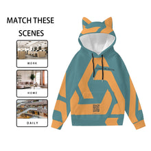 Load image into Gallery viewer, All-Over Print Women’s Hoodie With Decorative Ears