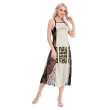 Load image into Gallery viewer, All-Over Print Women's Lace Cami Cross Back Dress