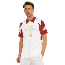 Load image into Gallery viewer, All-Over Print Men's Short Sleeve Polo Shirt With Button Closure