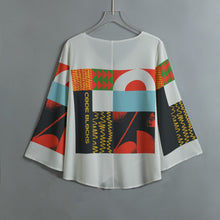 Load image into Gallery viewer, All-Over Print Women's V-neck T-shirt With Irregular Hem