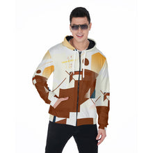 Load image into Gallery viewer, All-Over Print Zip Up Hoodie With Pocket