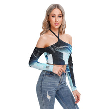 Load image into Gallery viewer, All-Over Print Women's Halter Lace-up Top