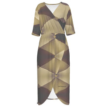 Load image into Gallery viewer, All-Over Print Women's Short Sleeve V-neck Dress