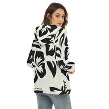 Load image into Gallery viewer, All-Over Print Women's Borg Fleece Hoodie With Half Zip