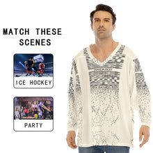 Load image into Gallery viewer, All-Over Print Men's V-neck Ice Hockey Jersey