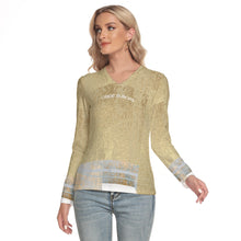 Load image into Gallery viewer, All-Over Print Women's V-Neck Long Sleeves T-Shirt