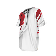 Load image into Gallery viewer, All-Over Print Men's Short Sleeve T-shirt with Neckline Tie