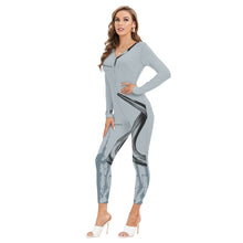 Load image into Gallery viewer, All-Over Print Women's Plunging Neck Jumpsuit