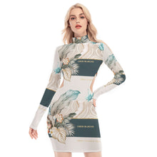 Load image into Gallery viewer, All-Over Print Women's Waist Hollow Hip Dress
