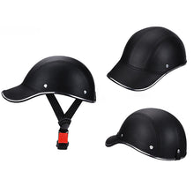 Load image into Gallery viewer, Motorcycle Helmet Summer Half Helmet Electric Car Leather Hat Men's and Women's Personality Baseball Leather Helmet