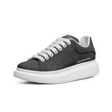 Load image into Gallery viewer, Unisex Non Slip Lace Up Faux Leather Sneakers