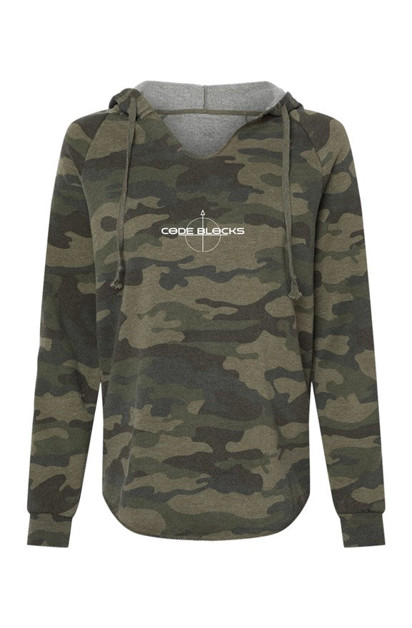 Womens Lightweight Camo Hooded Sweatshirt CODEBLOCKSCLOTHING