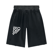 Load image into Gallery viewer, Unisex Vintage Wash Distressed Wide Leg Shorts