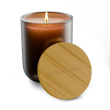 Load image into Gallery viewer, Scented Soy Candle — 14oz Engraved “CODE BLOCKS” Candle (Warm Amber)