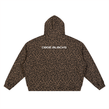 Load image into Gallery viewer, Unisex Leopard Print Waffle Full Zip Hoodie